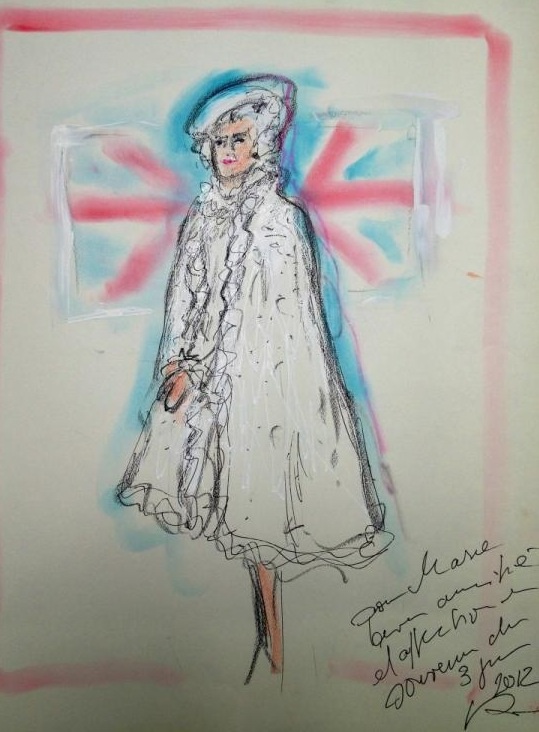 Карл Лагерфельд нарисовал королеву (фото 1)