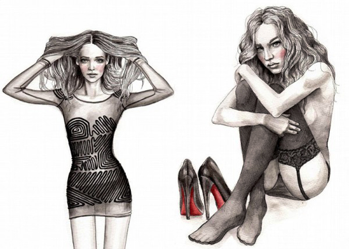 Мода в иллюстрациях. Часть 3 (фото 20)