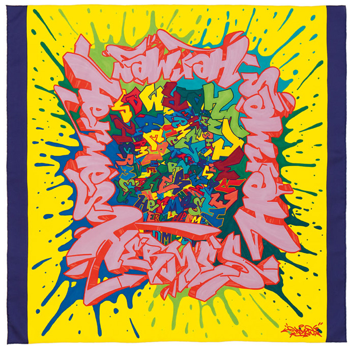 Граффити на платках Hermes (фото 1)