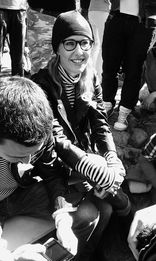 Ксения Собчак на "гуляньях" в Москве (фото 5)