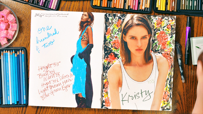 Иллюстрации Дэнни Робертса для агентства IMG Models (фото 2)