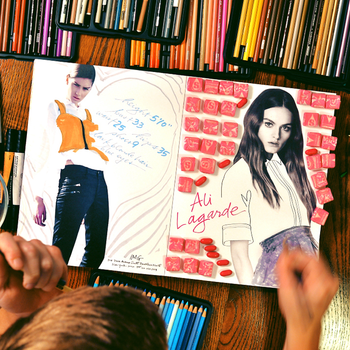 Иллюстрации Дэнни Робертса для агентства IMG Models (фото 1)