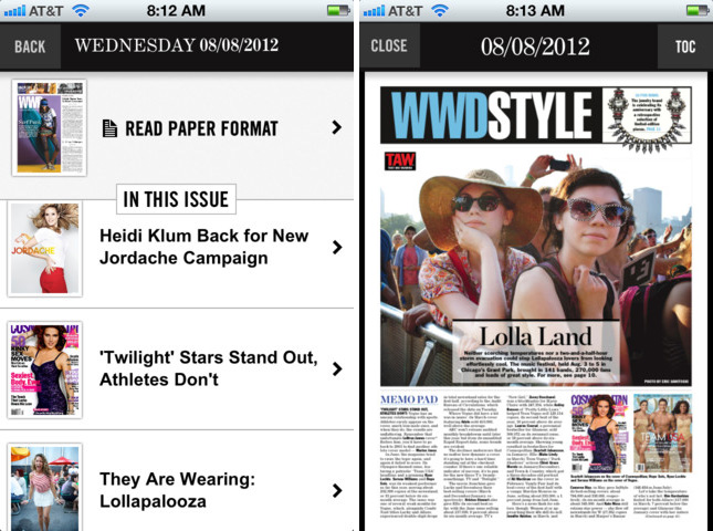 Women's Wear Daily запускает приложение для iPhone (фото 2)
