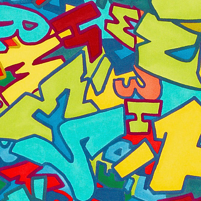 Граффити на платках Hermes (фото 2)