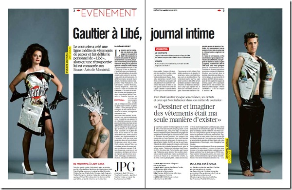 Жан Поль Готье на обложке Liberation (фото 4)