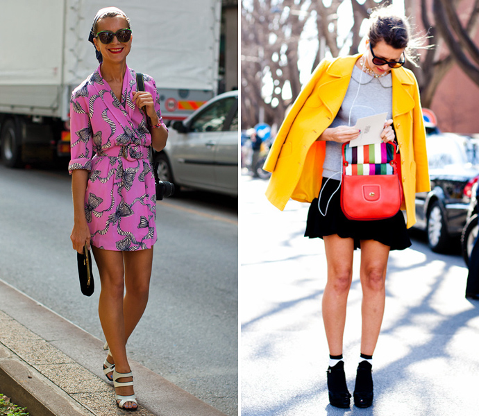 Натали Джус в ярко-розовом платье и оранжевом жакете Натали Джус в ярко-розовом платье и оранжевом жакете