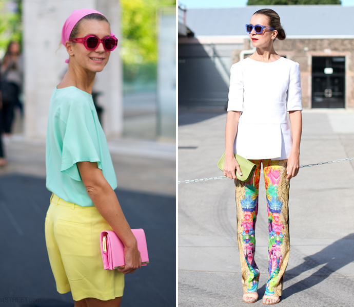 Натали Джус в ярких брюках Натали Джус в ярких брюках