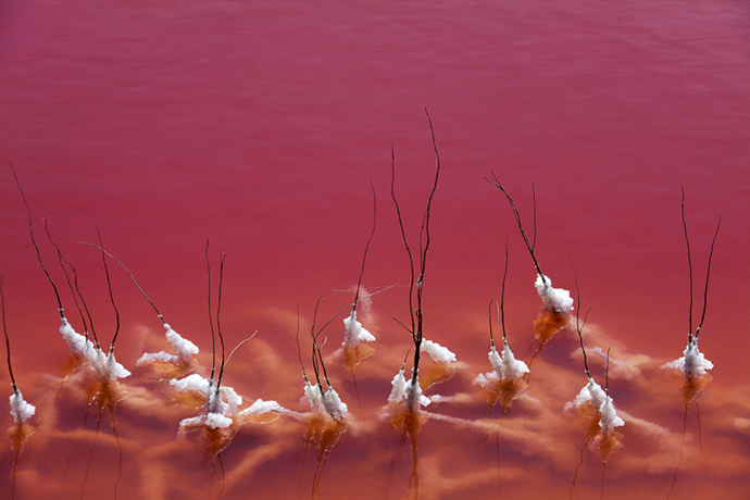 Красное озеро во Франции (фото 2)