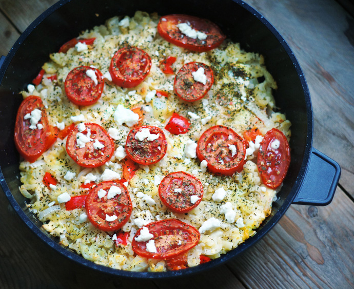 Запеканка из цветной капусты с козьим сыром (фото 1)