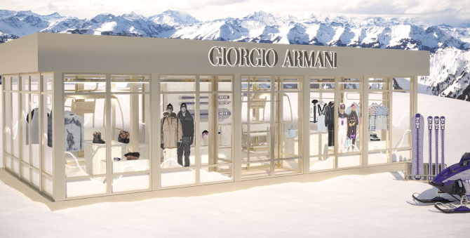 Giorgio Armani откроет серию поп-апов в честь выхода новой горнолыжной коллекции