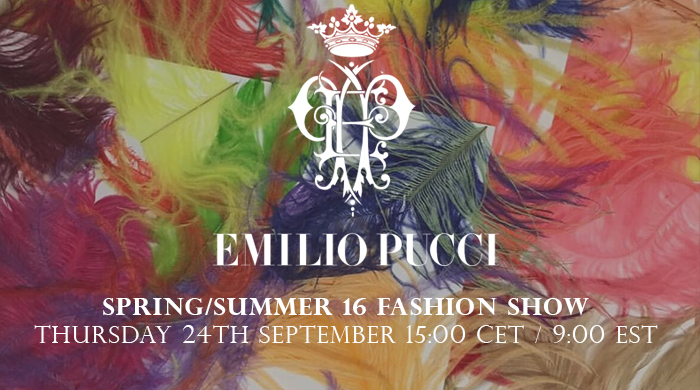 Прямая трансляция показа Emilio Pucci, весна-лето 2016