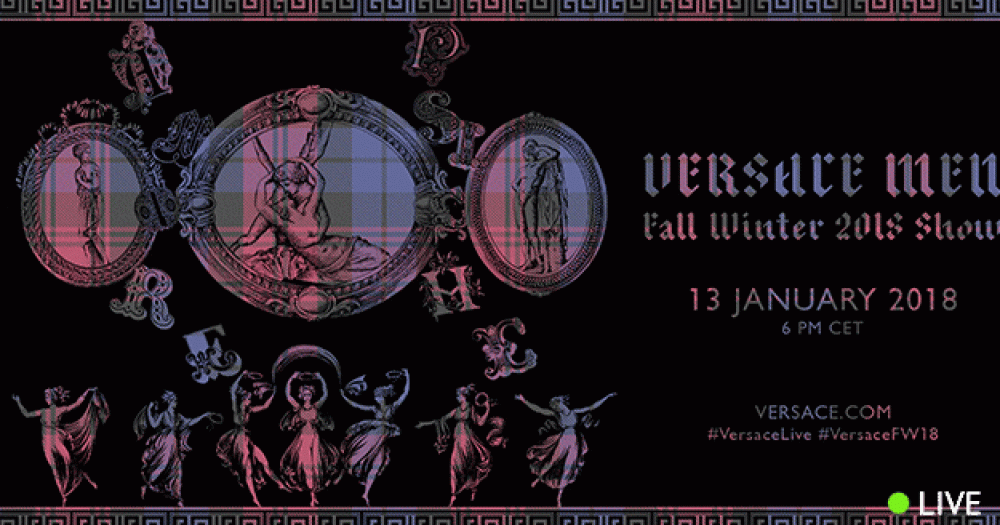 Прямая трансляция мужской коллекции Versace осень-зима 2018