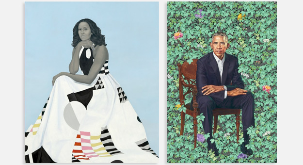 Обама одобрил свой портрет в розах — он появился в Национальной портретной галерее