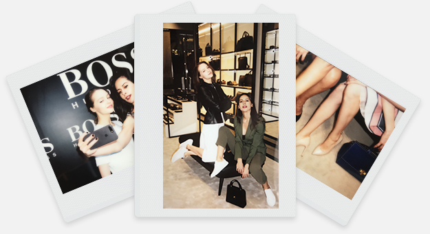 Юлия Хлынина и Сабина Ахмедова: образы для вечеринки Hugo Boss