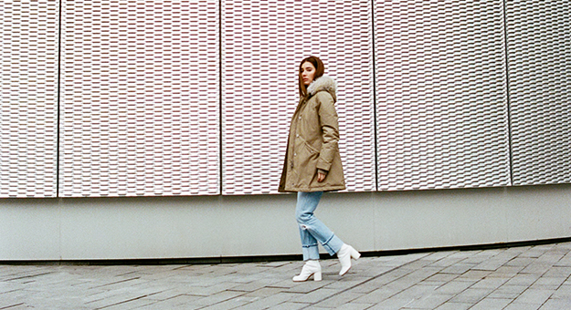 Евгения Павлин в специальной съемке Woolrich и Buro 24/7