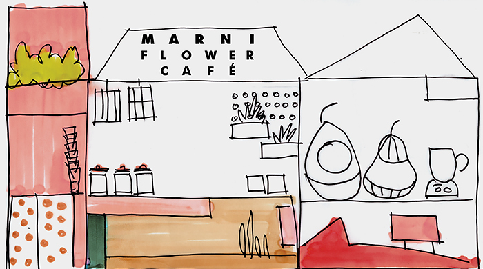 Marni открыл \"цветочное\" кафе в Японии
