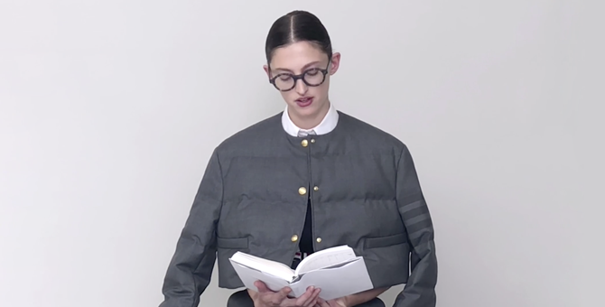 Поэтические чтения в новом видео Thom Browne