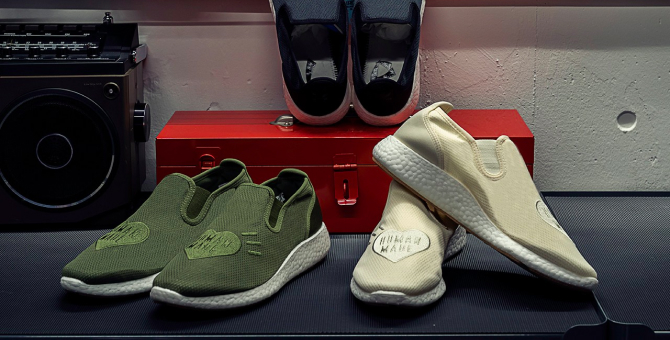 Human Made и adidas Originals выпустили слипоны с сердечками