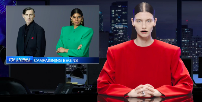 Модели изображают телеведущих в новом видео Balenciaga