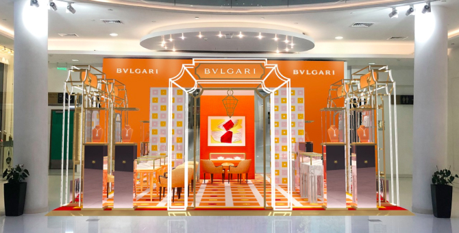 В галереях «Времена года» открылся первый российский поп-ап-бутик Bvlgari