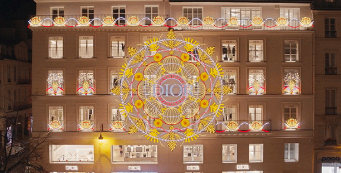 Dior выпустил видео о праздничном оформлении своих бутиков