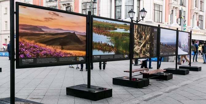 Falconeri и National Geographic открыли уличную выставку о природе России
