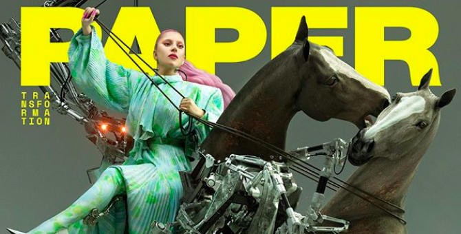 Леди Гага изобразила киборга в съемке для Paper Magazine