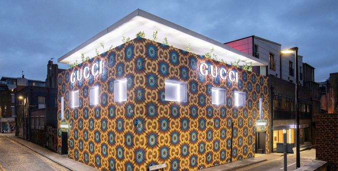 Gucci открыл экспериментальный поп-ап в Лондоне