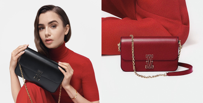 Лили Коллинз представила новую версию сумки Double C de Cartier