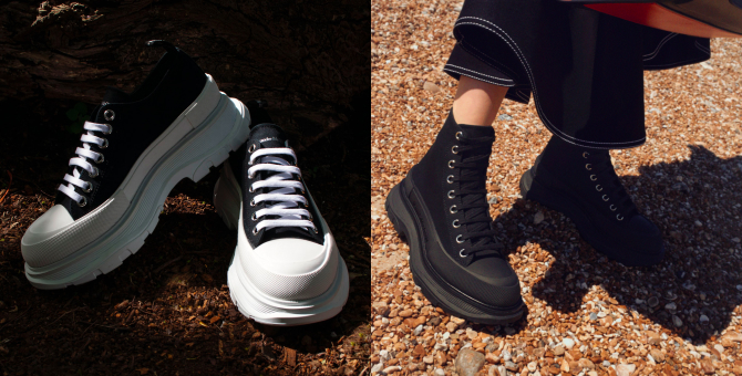 На сайте ЦУМа можно купить знаковые кеды Alexander McQueen Tread Slick