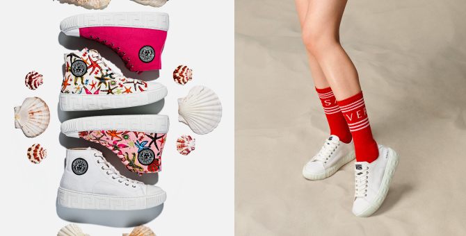 Versace представил новые кеды Greca на толстой подошве