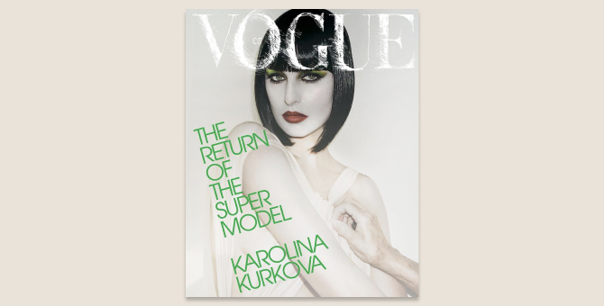 Каролина Куркова примерила образ в стиле 1920-х для Vogue Czechoslovakia