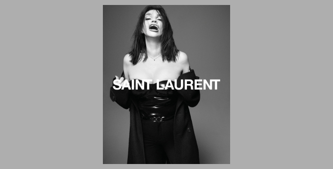В осенней кампании Saint Laurent снялась актриса Беатрис Даль