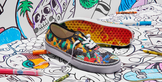 Vans и Crayola выпустили капсулу с кедами-раскраской