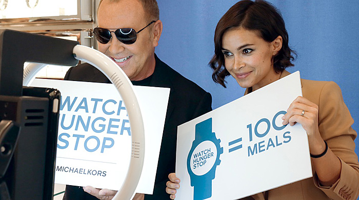 Мирослава Дума на акции Watch Hunger Stop