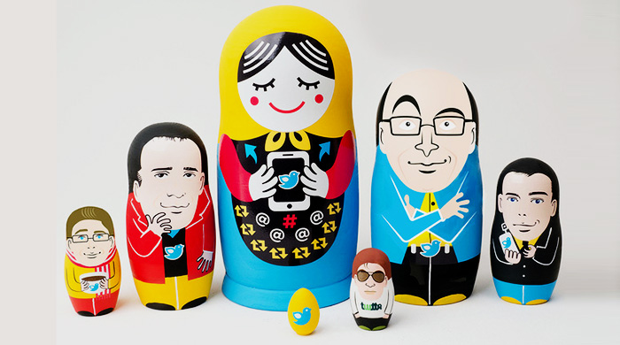 Twitter-матрешки в честь создателей микроблога