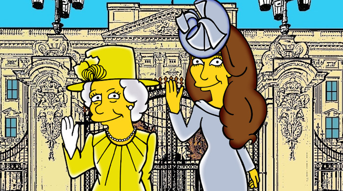 Художник Александро Паломбо \"симпсонизировал\" Кейт Миддлтон и Елизавету II