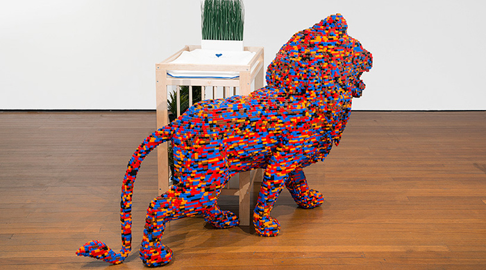 Скульптуры из LEGO и мебели IKEA в серии работ Habitat