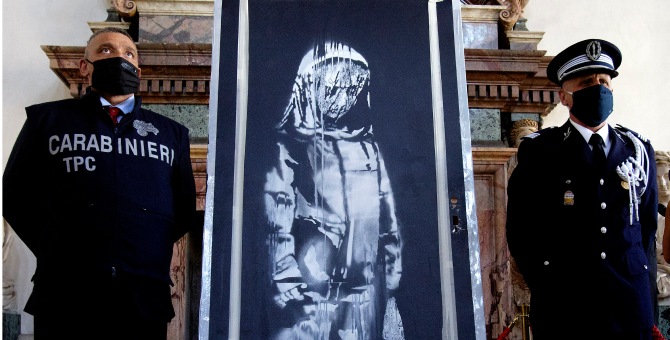 Италия вернула Франции украденную работу Бэнкси