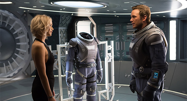 Дженнифер Лоуренс и Крис Пратт в трейлере «Пассажиров»