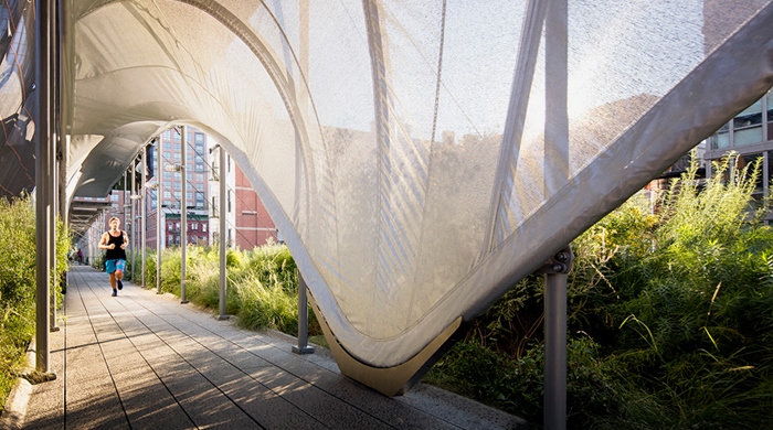 Защитная инсталляция Захи Хадид в парке Нью-Йорка