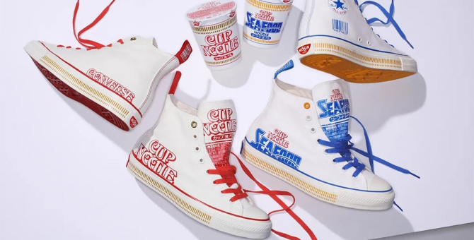 Converse выпустил кеды, вдохновленные лапшой Nissin Foods