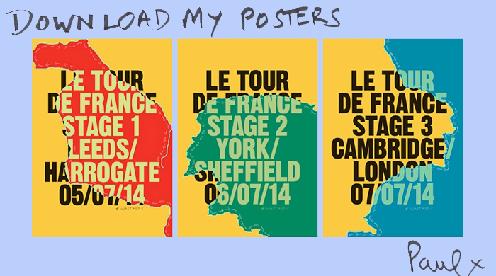 Пол Смит придумал постеры в поддержку Tour de France