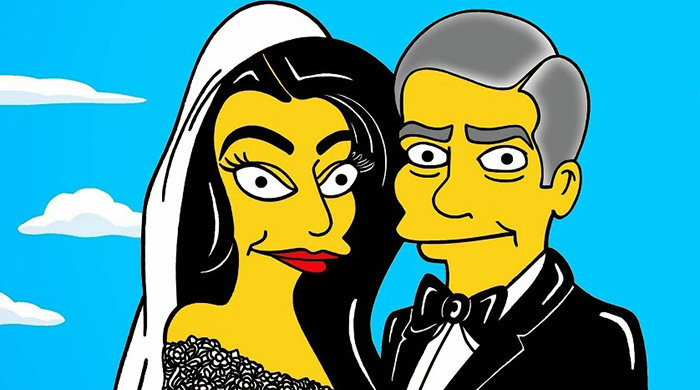 Александро Паломбо \"симпсонизировал\" свадьбу Джорджа Клуни