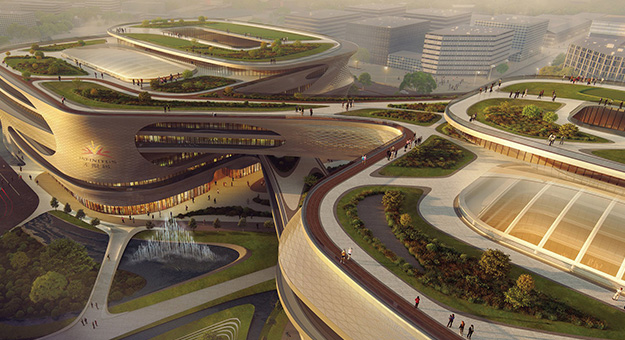 В Гуанчжоу начали строительство нового здания по проекту Захи Хадид