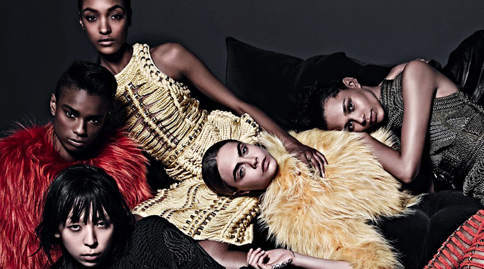 Кара Делевинь в рекламной кампании Balmain