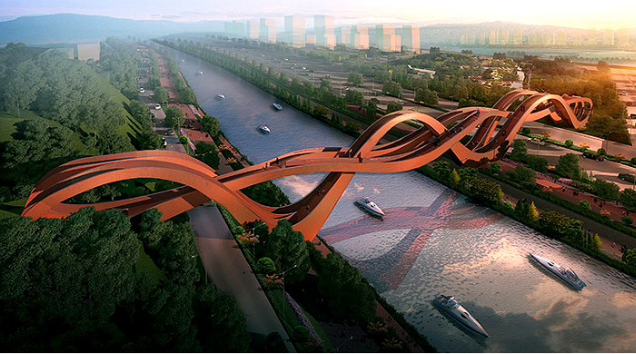 NEXT Architects построят лентообразный мост в Китае