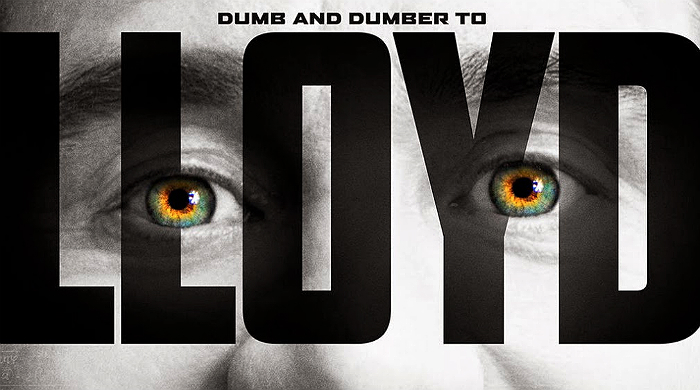 Джим Керри и Джефф Дэниелс в пародии на постер фильма \"Люси\"