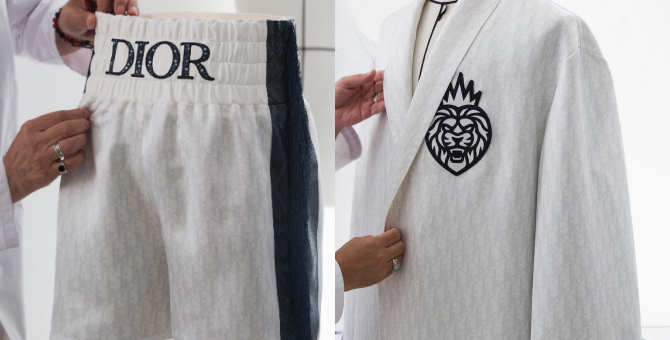 Dior создал боксерскую форму с тремя тысячами кристаллов Swarovski