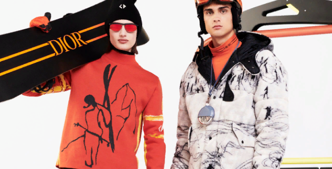 Dior и Питер Дойг продолжили сотрудничество и выпустили капсулу для горнолыжного спорта